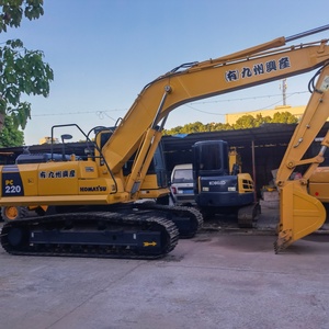 Excavatrice sur chenilles KOMATSU PC220 d'occasion du Japon, équipement de construction d'occasion avec composants essentiels : moteur, pompe, PLC, boîte de vitesses - Product Image 1