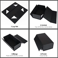Boîte cadeau magnétique de luxe personnalisée, fermeture magnétique, style livre, emballage rigide en carton