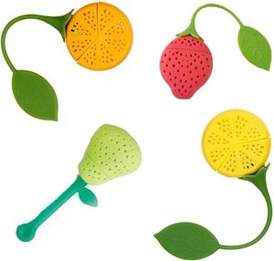 Small Size Strawberry Fruit Design <b>Silicone</b> Sink Tea Infuser Strainer for Tea Drinker - Product Image 1