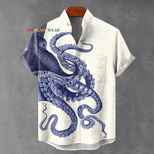 Nuova <span class=keywords><strong>Camicia</strong></span> Cubana Retrò a Maniche Corte, <span class=keywords><strong>Camicia</strong></span> Estiva da Vacanza, <span class=keywords><strong>Camicia</strong></span> Hawaiana con Fiori, Top da Spiaggia - Product Image 3
