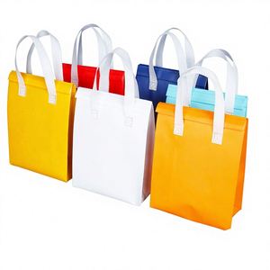 Custom <b>Disposable</b> Non Woven Aluminum Foil Laminated Thermal <b>Barbecue</b> Insulation Packaging Bag Silk Screen Printed Shoulder - Product Image 6