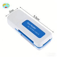 Lector de Tarjetas de Memoria USB 2.0 4 en 1 para Tarjetas SD, TF, T Flash y M2, Adaptador Multifuncional de Alta Velocidad con Cubierta Protectora
