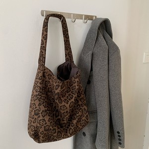 Women's Canvas Leopard Print Tote Bag Vertical <b>Square</b> Magnetic Buckle Everyday Outfits Fall 2025 - Product Image 1