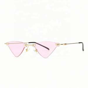 Nuevas Gafas de Sol de Metal con Marco Pequeño, Colores Dulces, Protección UV400, Forma Triangular para Mujer, Venta al Por Mayor, Moda 2021 - Product Image 5