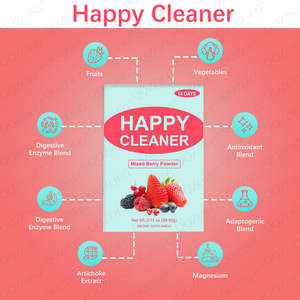 ハッピークリーナー 14日間ミックスベリーパウダー デトックス＆エナジーブーストサプリメント 消化酵素＆プロバイオティクス配合 腸内環境改善 - Product Image 4