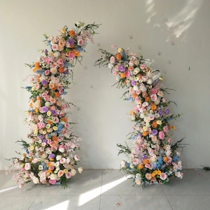 Peonías Artificiales Color Naranja Quemado, Arreglo Floral <span class=keywords><strong>de</strong></span> Hortensias Azules, Arco <span class=keywords><strong>de</strong></span> Boda, Flores Coloridas, Fondo <span class=keywords><strong>para</strong></span> Fotomatón - Product Image 2