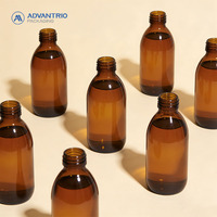 Botellas de Vidrio Ámbar Vacías Multifuncionales para Jarabe, Diseño a Prueba de Fugas de Grado Farmacéutico Premium para Líquido Oral Medicinal