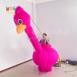 Chất lượng cao <span class=keywords><strong>Inflatable</strong></span> diễu hành động vật trang phục màu hồng sang trọng đà điểu <span class=keywords><strong>Inflatable</strong></span> trang phục - Product Image 1
