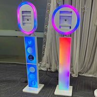 Alquiler Comercial de Cabina de Fotos con Altavoz y iPad, Compatible con Teléfonos Inteligentes, Cámaras SLR, Características de Alta Visibilidad