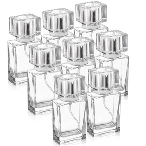 Botella de Perfume de Vidrio Transparente de 30 ml, Tapa de Cristal de Lujo, Frasco de Perfume Recargable Vacío, Botella de Viaje Portátil para Regalo y Uso Diario - Product Image 1