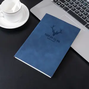 Produsen jurnal kustom A5 sampul lembut buku catatan kulit PU buku catatan kantor bisnis Notebook dengan Logo