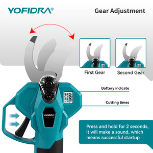 YOFIDRA Cisailles électriques sans fil 32 mm à moteur brushless, 2 vitesses, pour l'élagage d'arbres et de bonsaïs, compatible avec <span class=keywords><strong>batterie</strong></span> <span class=keywords><strong>Makita</strong></span> 18V - Product Image 2