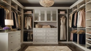 Armario Vestidor Personalizado Vermonhouzz, Sistema de Armario Abierto con Áreas de Colgado Largo y Corto, Gran Capacidad de Almacenamiento - Product Image 6
