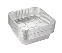 Plaque de cuisson carrée jetable en aluminium de 9 pouces, 2060 ml, profonde, pour gâteaux, casseroles, lasagnes et pâtes au four à la maison