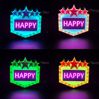 Boîte à messages amovible personnalisée en acrylique avec éclairage LED, panneau lumineux numérique, panneau à messages lumineux rechargeable, léger