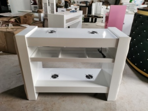 โต๊ะทำเล็บแบบหรูหรา5ปี,โต๊ะสีขาวมันวาวสูงสไตล์ฝรั่งเศสคลาสสิคปี<span class=keywords><strong>2022</strong></span>โต๊ะทำเล็บมือ - Product Image 4