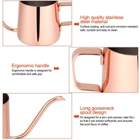 Mini brassage 250ml 350ml 600ml poignée en acier inoxydable bec de thé cafetière goutte à goutte sur col de cygne bouilloire à café