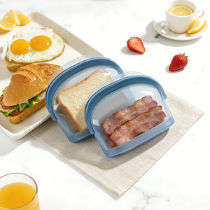 Sac de conservation alimentaire en silicone transparent grande capacité, anti-odeur, pour légumes, moderne et personnalisable - Product Image 4