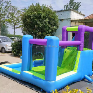 Nhà nảy bơm hơi lớn thú vị và giá rẻ với đường trượt nước đôi, kết hợp leo núi, lâu đài nhảy không khí mềm - Product Image 5