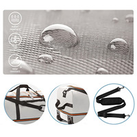 Sac bandoulière réglable en nylon BERYL avec sangle détachable, coussin de décompression antidérapant et crochets métalliques pour l'extérieur