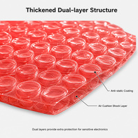 Sacs à bulles antistatiques rouges JIJID, emballage antichoc, pochette de protection ESD, taille personnalisée, pour l'électronique