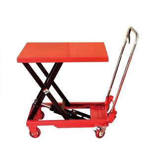 Mesa elevadora manual 200kg 500kg Elevador hidráulico con ruedas Mesa elevadora manual con transportador Plataforma de mesa elevadora de tijera - Product Image 3
