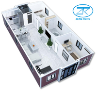 Maison conteneur préfabriquée Zengrong personnalisée de 0,7 mètre de large et 40 pieds, maisons modulaires extensibles, bureau préfabriqué, clinique mobile