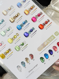 Gel de <span class=keywords><strong>vernis</strong></span> à ongles effet œil de chat 2026, nouvelle formule, 20 couleurs, perles de verre haute densité, <span class=keywords><strong>blanc</strong></span> porcelaine, pour embellissement des ongles - Product Image 5