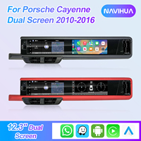 Nouvel écran double 12,3 pouces pour Porsche Cayenne 2010-2016, autoradio Android, Carplay, navigation, multimédia, divertissement copilote