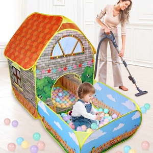 Tente pop up 2 en 1 pour enfants, maison de jeux portable, villa, jardin, chalet, parc, maison, jouet, <span class=keywords><strong>grand</strong></span> espace de jeu, tentes avec <span class=keywords><strong>piscine</strong></span> à balles océanique - Product Image 4
