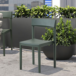 Venta al por mayor de muebles de fábrica moderno Patio Jardín Plástico Restaurante Café Silla Apilable Blanco PP Resina Plástico Silla al aire libre - Product Image 4