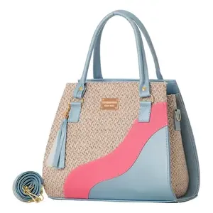 Bolso Tote Mediano para Mujer Fana Harlow, Diseño de Leopardo Azul, Bolso de Playa de Algodón, Estilo de Mano - Product Image 4