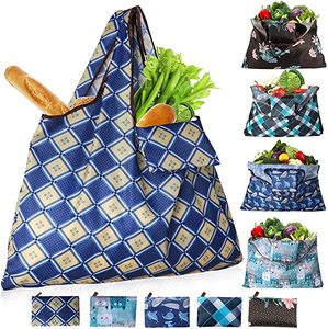 Bolsos de Mano Plegables Reutilizables Personalizados, Impermeables, de Gran Capacidad para <span class=keywords><strong>Mujer</strong></span>, Bolsas de Compras Portátiles de Poliéster, Bolsa de Compras Plegable - Product Image 1