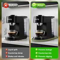 Meilleures ventes - Tapis de machine à café en silicone de qualité alimentaire, style minimaliste, antidérapant, anti-fuite, plateau de bar