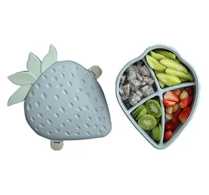 便携式草莓形状塑料糖果托盘干果盘坚果托盘