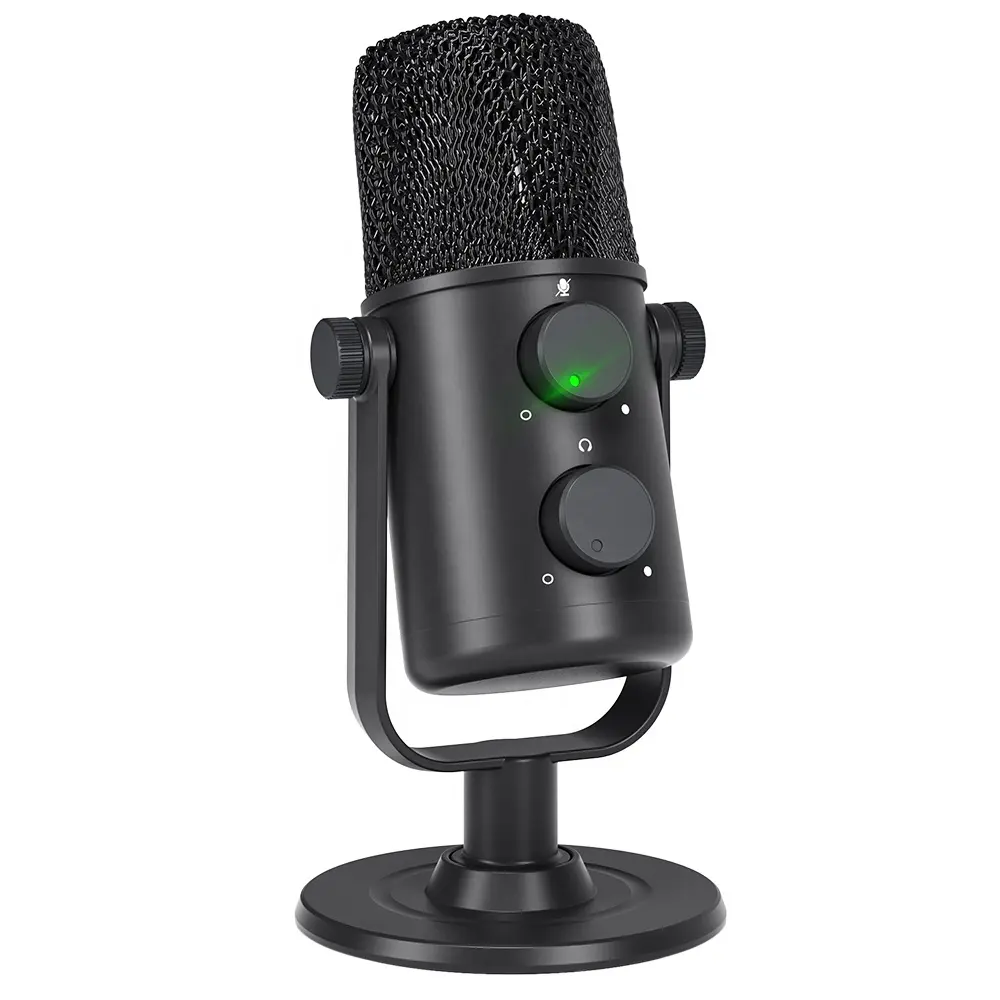 Maono Cardioid Podcasting MicrophoneとReal Time Monitorデスクトップマイクスタンド