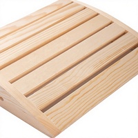 En gros, Repose-tête ergonomique moderne en bois pour sauna, support de tête et cou, fabriqué au Shandong