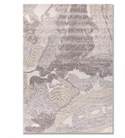 Tapis en laine de qualité supérieure fait main et tissé à la machine avec envers en latex, motif feuille, design vintage, antidérapant, à poils ras pour la décoration intérieure