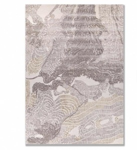 Hand Tufted Machine Made Wool <b>Rug</b> with Latex Backing Leaf Pattern Vintage Design Non-Slip Flat Pile for Home Decor - Product Image 3