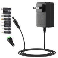 Adaptateur secteur AC/DC avec prise US, UK, EU, AU, 6V, 12V, 24V, 6W, 12W, 24W, 36W, niveau VI, CE, FCC, ETL, CB, RoHS pour LED, CCTV, petites électroniques