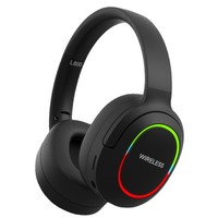 Nouveaux écouteurs sans fil supra-auriculaires avec chipset JL, Bluetooth 5.1, son surround, réduction de bruit ANC, éclairage RGB, pliables, casque de jeu HiFi