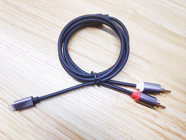 EMO Lightning Dual RCA Audio Cable Shielding Data Support for Smartphones Tablets Audio Systems DVDs-3 Months 1 Year Warranty
