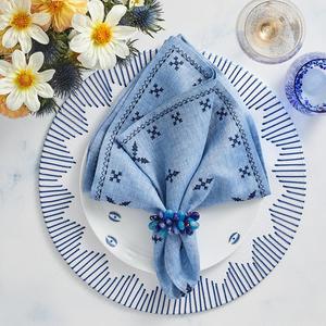 Serviettes de table en coton et lin en gros avec broderie personnalisée pour les acheteurs de banquets de mariage et de location d'événements - Product Image 1