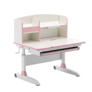 Mano di sollevamento regolabile in altezza per bambini da tavolo di studio studenti mobili blu e rosa