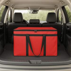 Tas Belanja Terisolasi Bergaris Merah XXXL, Pendingin Termal yang Dapat Digunakan Kembali untuk Belanja di Kanada dengan Logo Kustom, Penyimpanan Makanan Panas - Product Image 6