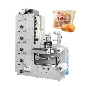 Tốc Độ Cao 320 UV Flexo Nhựa Bao Bì Túi Bánh Hamburger Bánh Pizza Thực Phẩm Nhãn Giấy Máy In Flexo