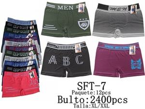 SFT-7 Boxer da Uomo 100% Cotone a Vita Media, Lavorati a Maglia, Traspiranti, con Stampa a Lettere - Disponibili - Product Image 1