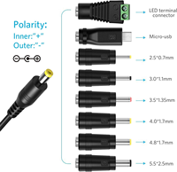 Adaptateur universel 36W 3V-12V AC/DC avec 8 embouts, alimentation pour bande lumineuse LED LCD, routeur, hub, haut-parleur, smartphone, boîtier TV