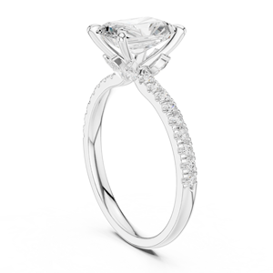 Anillo de Diamante Cultivado en Laboratorio en Oro de 10Kt, 14Kt, 18Kt, 22Kt, Elegante para Mujer, Regalo de Aniversario de Bodas o Propuesta de Matrimonio - Product Image 3