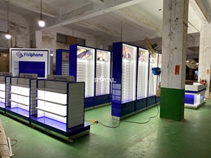 Gỗ Apple điện thoại di động cửa hàng đồ nội thất điện thoại di động showroom Thiết kế điện thoại cửa hàng hiển thị truy cập điện thoại di động cửa hàng trang trí - Product Image 5